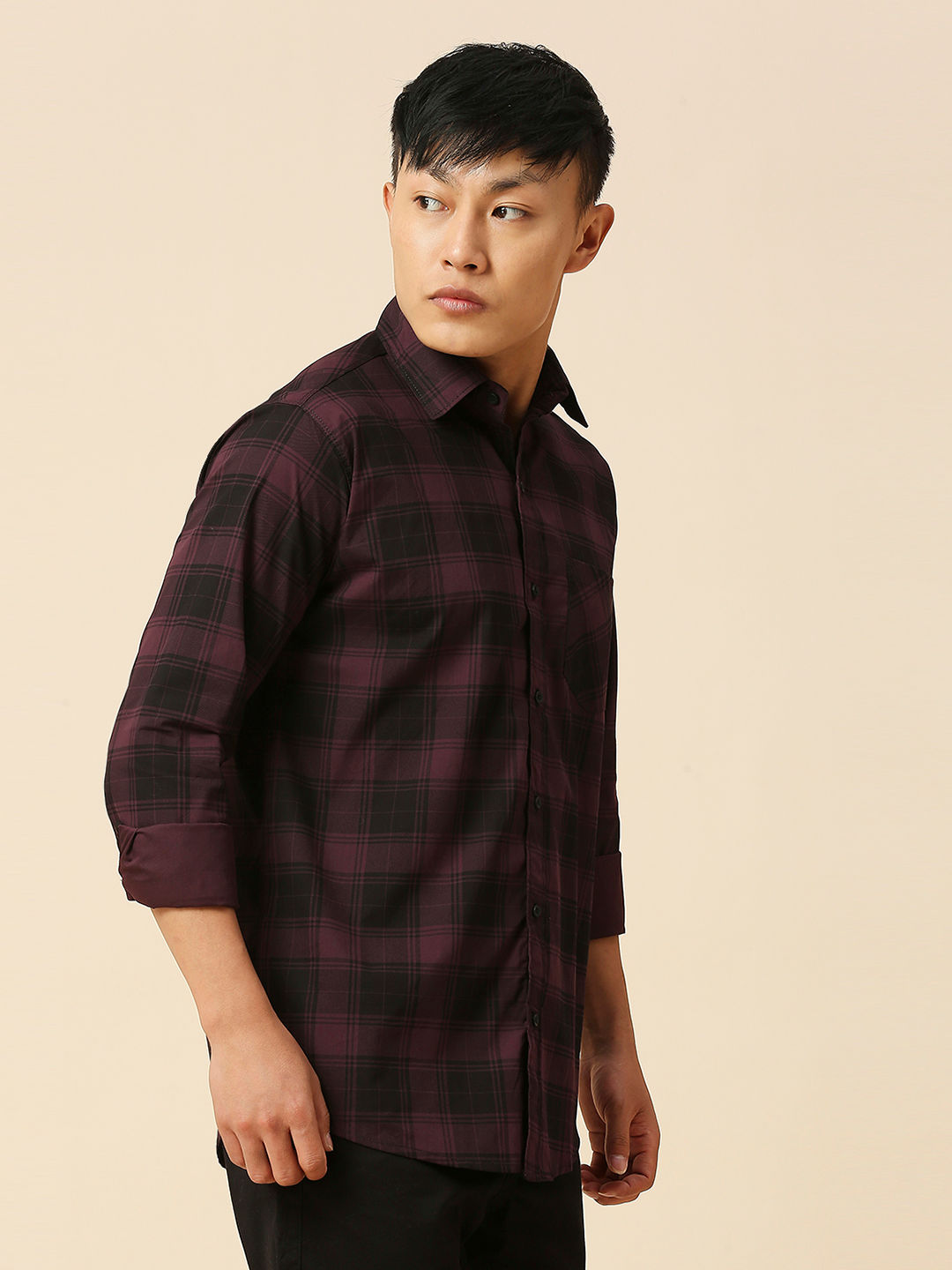 Blissful Cotton Checked Shirt for Men
