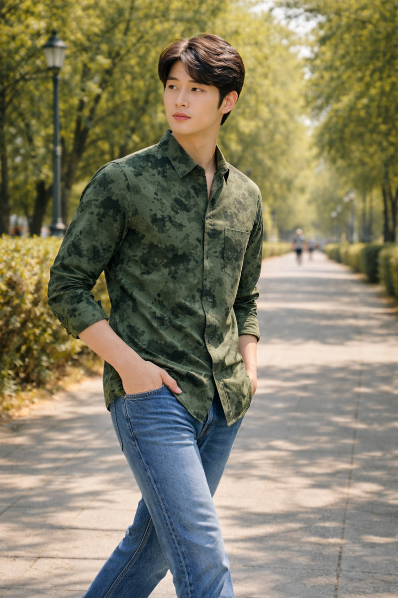Men Brooklyn Printed Slim Fit Casual Shirt 4