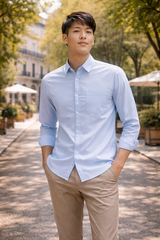 Mens Sky Blue Slim Fit Casual Shirt 2