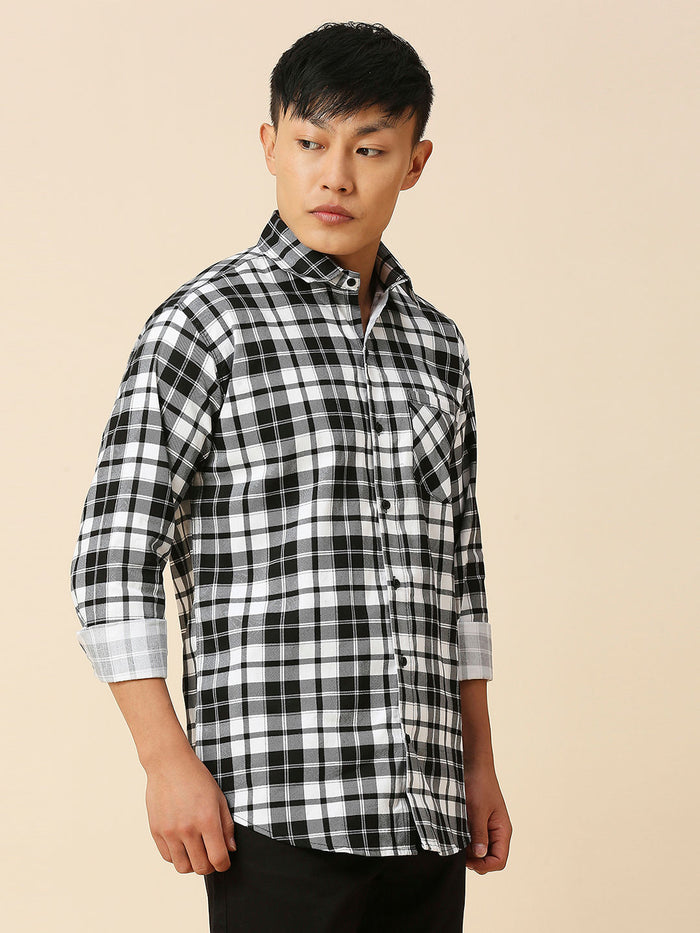 Smooth Checked Cotton Shirt for Men 2