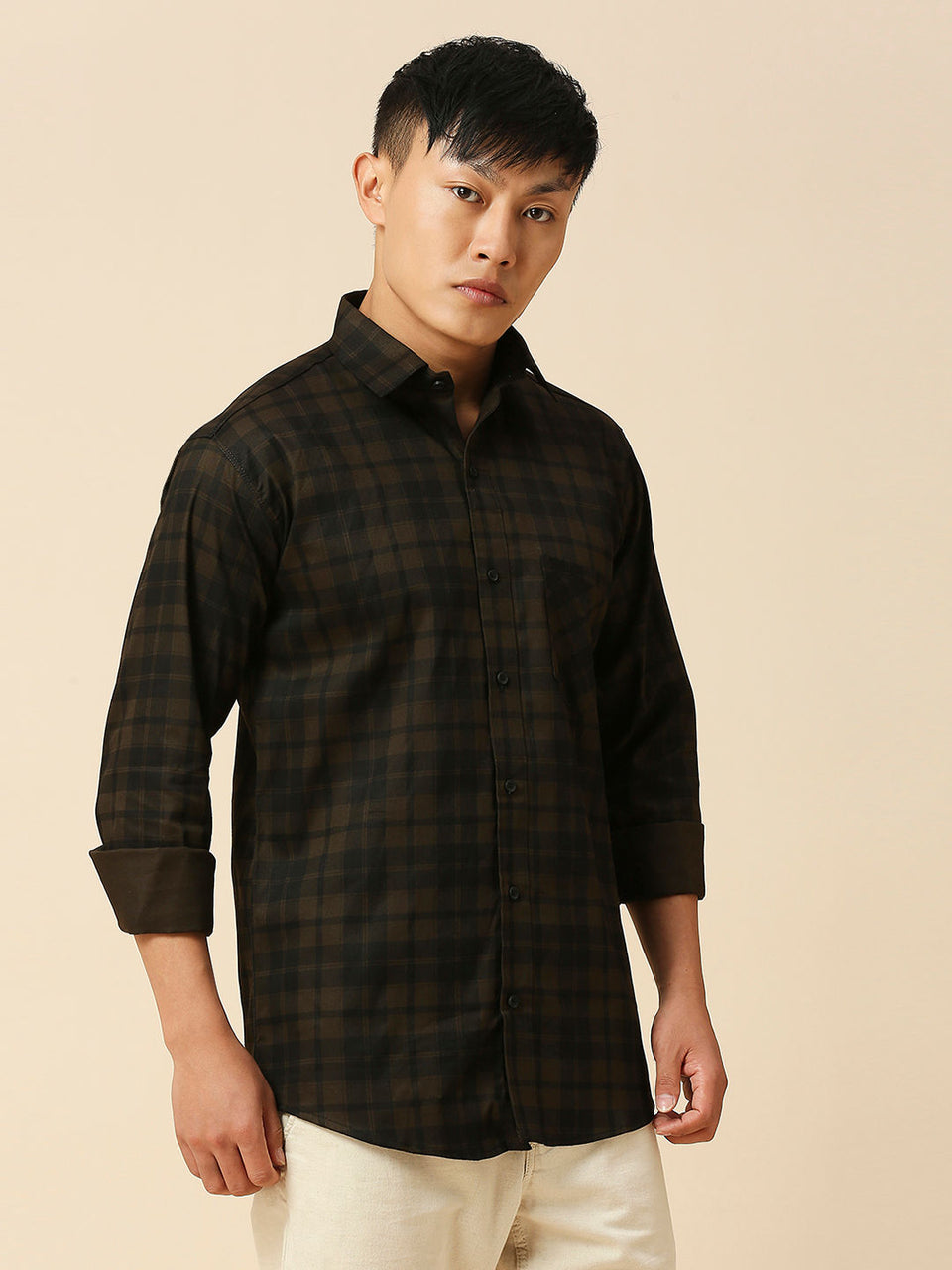 Classic Cotton Checked Shirt for Men