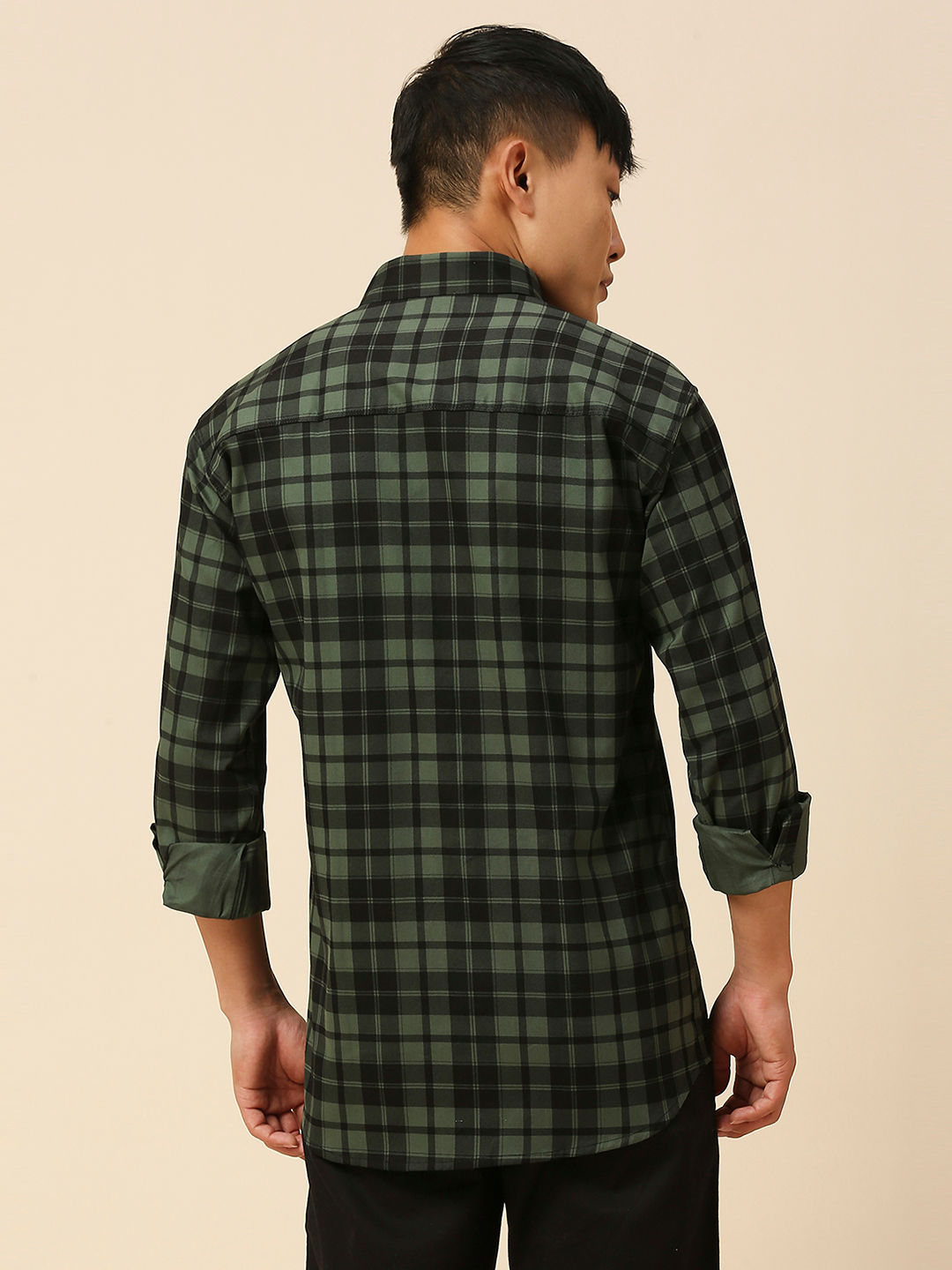 Lush Cotton Checked Shirt for Men