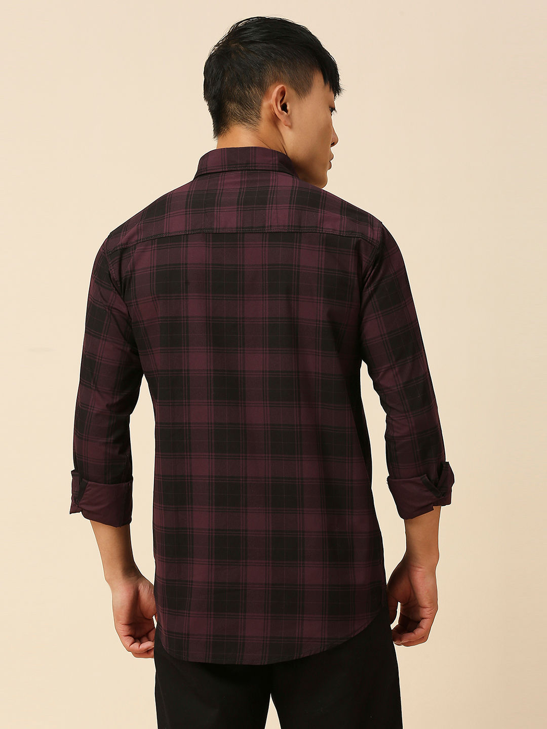 Blissful Cotton Checked Shirt for Men