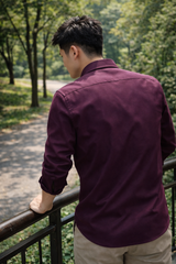 Mens Deep Purple Slim Fit Casual Shirt 6