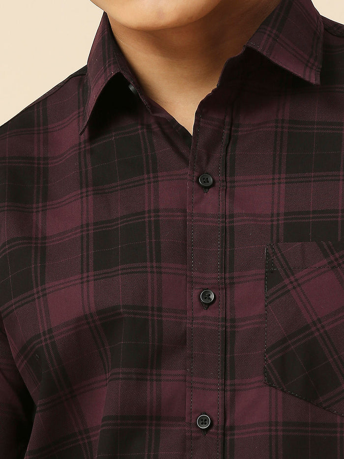 Blissful Cotton Checked Shirt for Men 2