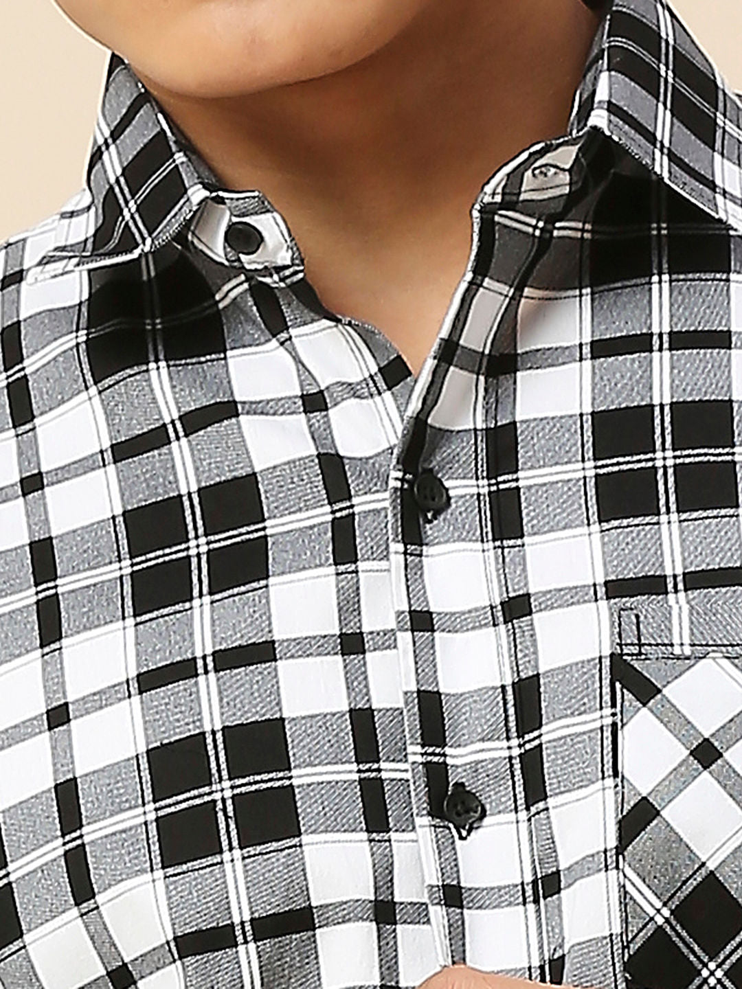 Smooth Checked Cotton Shirt for Men