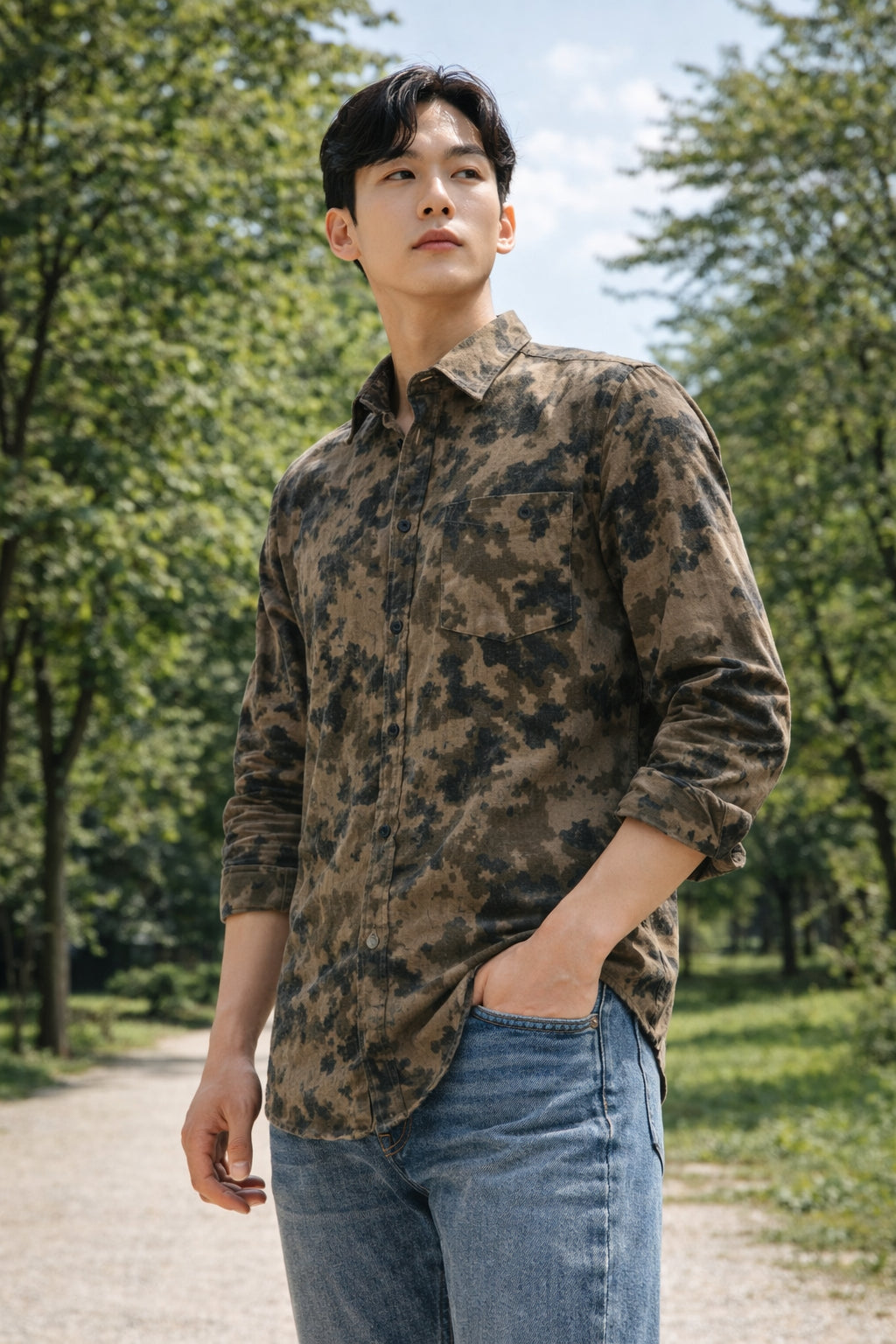 Men Brooklyn Printed Slim Fit Casual Shirt
