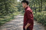 Mens Burgundy Slim Fit Casual Shirt 3