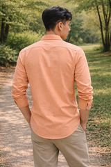 Mens Peach Slim Fit Casual Shirt 3