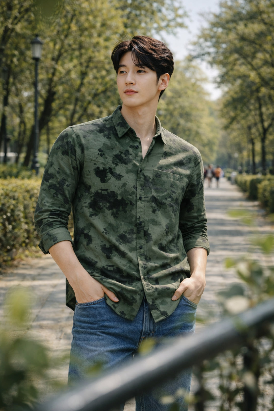Men Brooklyn Printed Slim Fit Casual Shirt - TB_2108