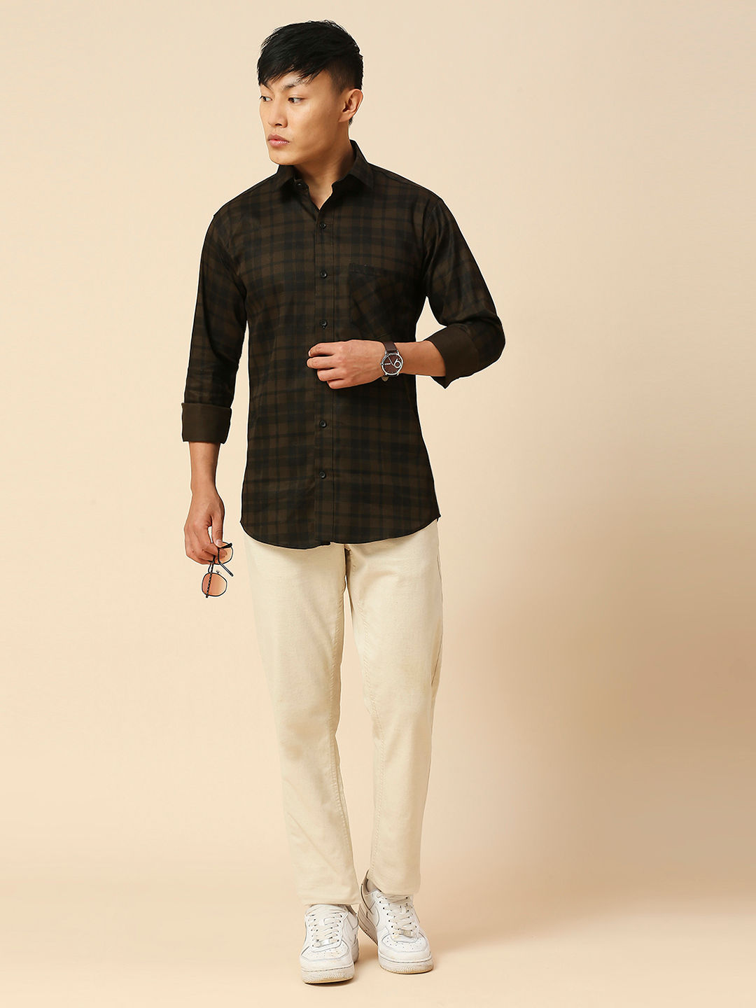 Classic Cotton Checked Shirt for Men