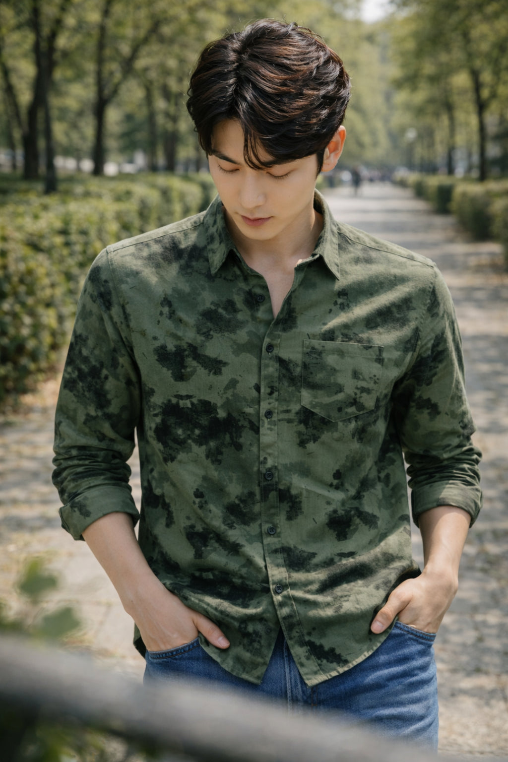 Men Brooklyn Printed Slim Fit Casual Shirt