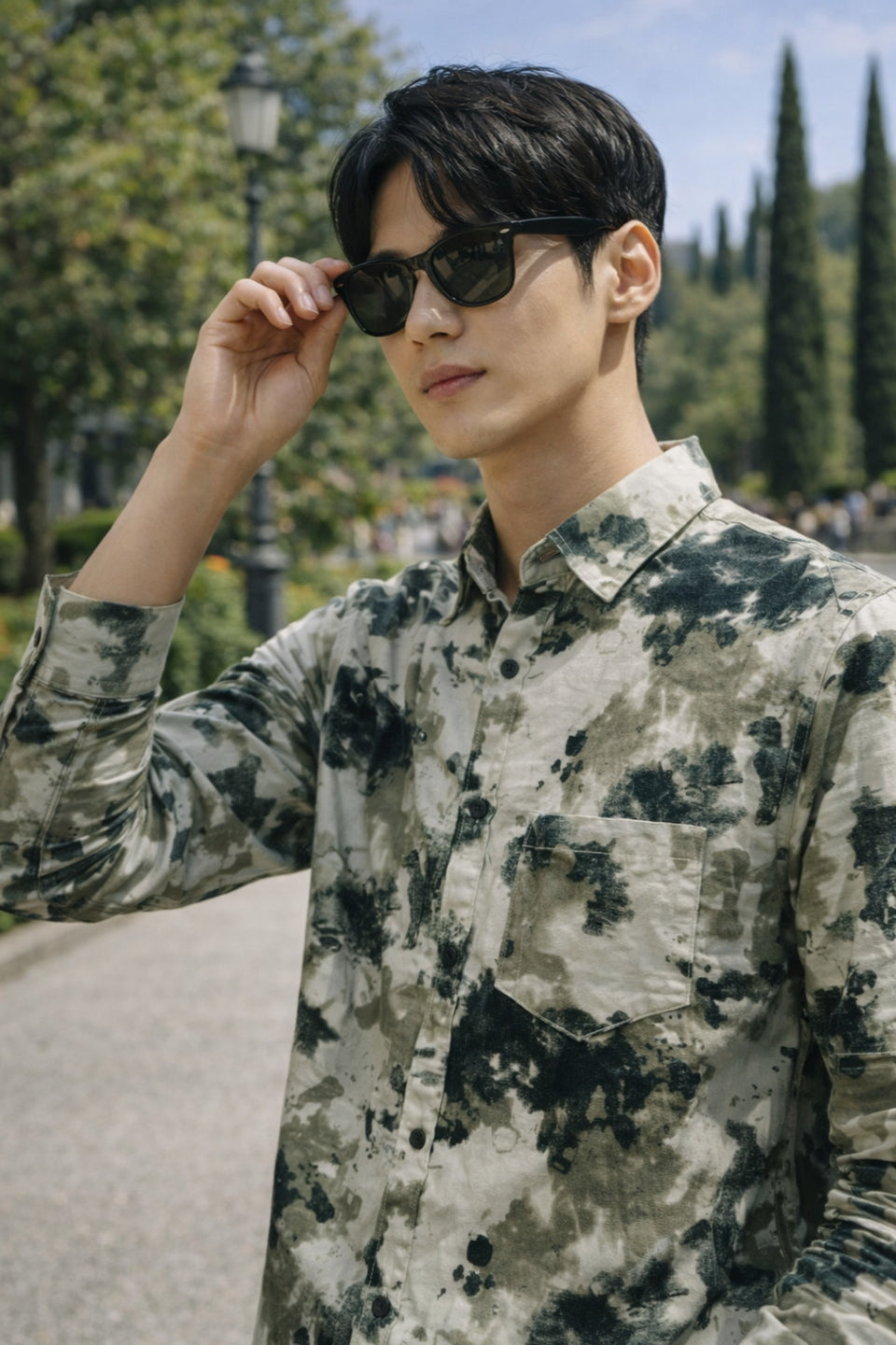 Men Brooklyn Printed Slim Fit Casual Shirt Design 2106