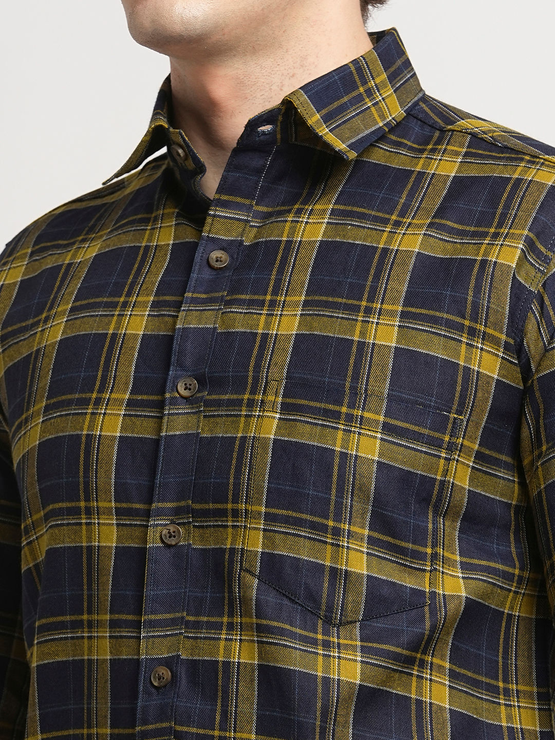 Ace checked cotton shirt for men, alternate product view