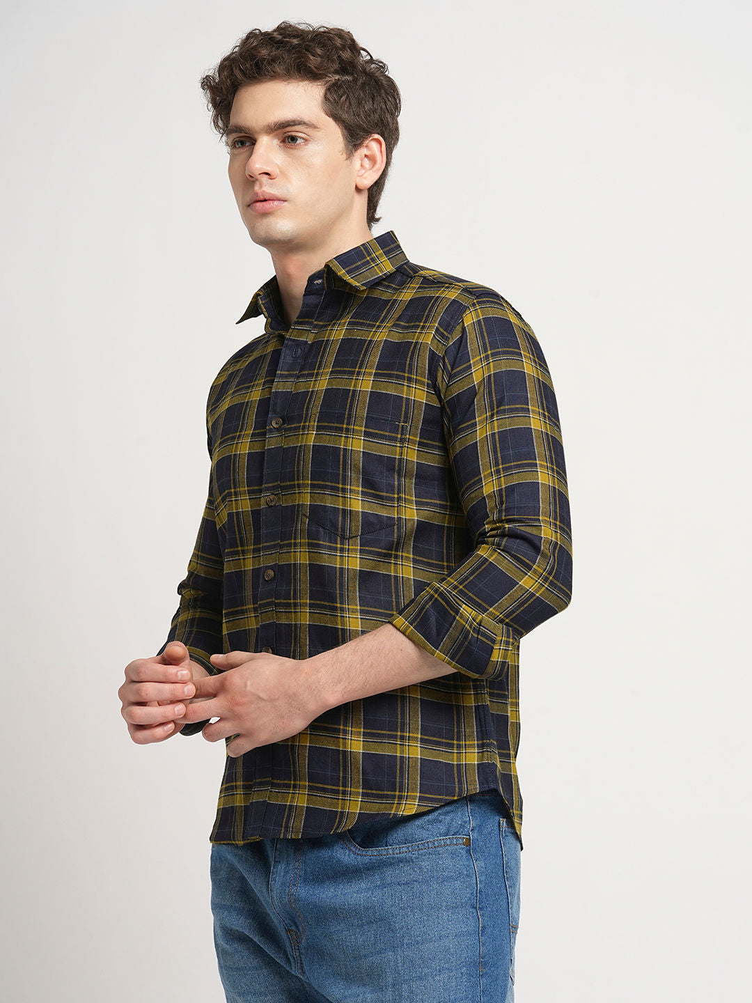 Ace Checked Cotton Shirt for Men
