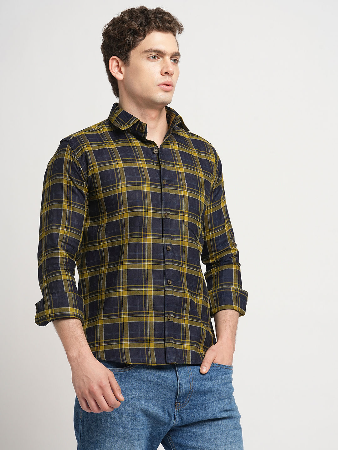 Ace Checked Cotton Shirt for Men