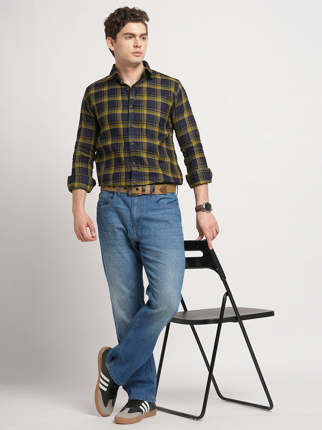 Ace Checked Cotton Shirt for Men
