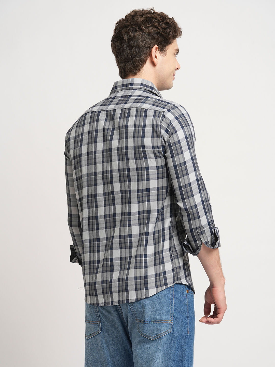 Apex Checked Cotton Shirt for Men