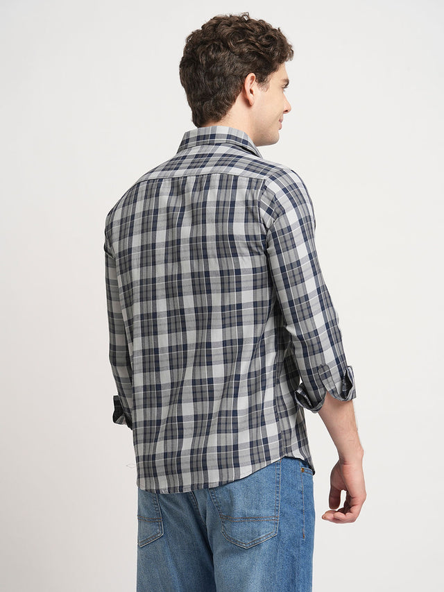 Apex Checked Cotton Shirt for Men