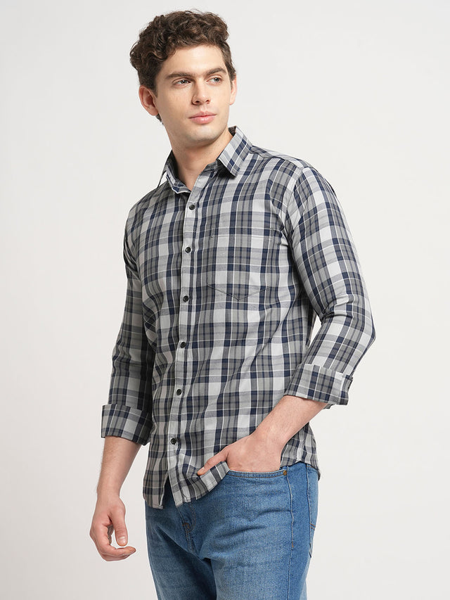 Apex Checked Cotton Shirt for Men