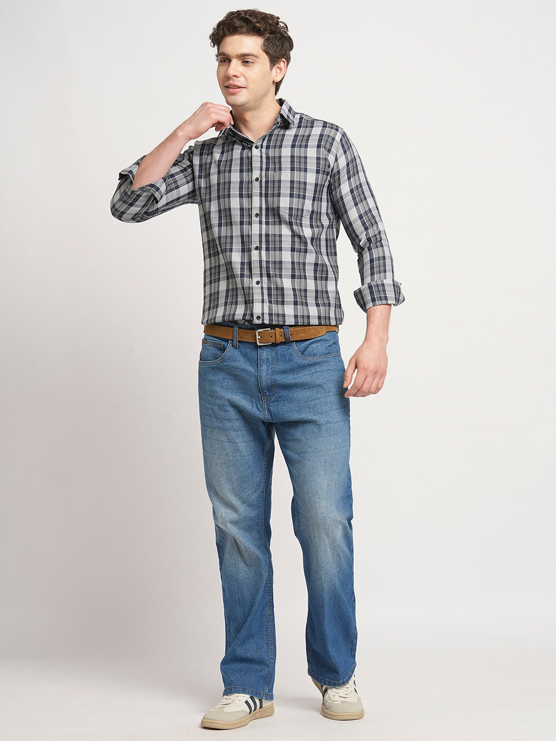 Apex Checked Cotton Shirt for Men