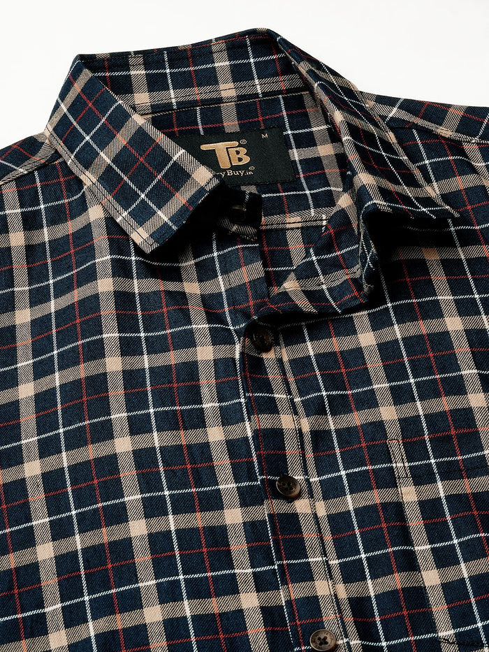 Morphan Checked Cotton Shirt for Men 2