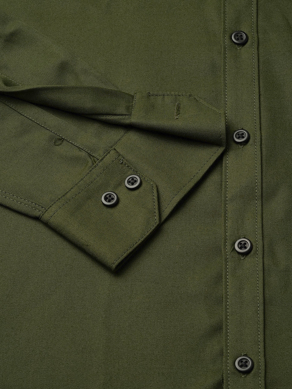 Lorient Green Polyester Shirts for Men