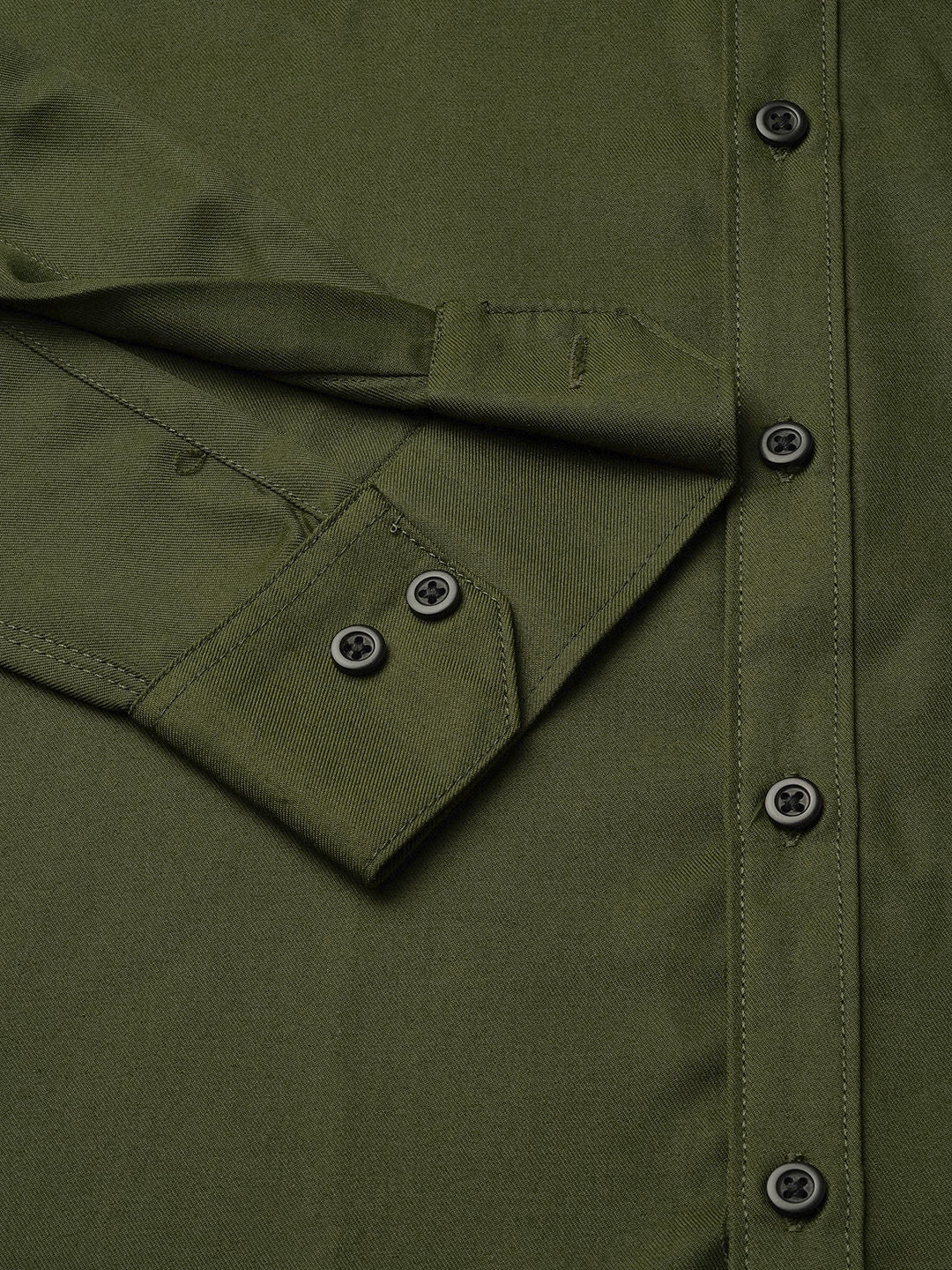 Lorient Green Polyester Shirts for Men