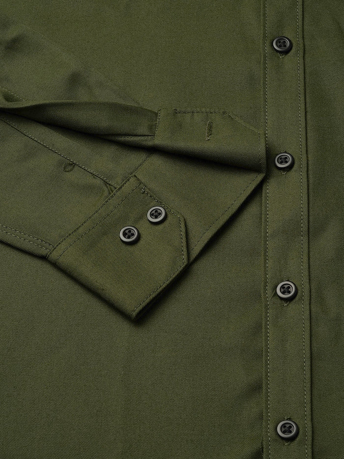 Lorient Green Polyester Shirts for Men 2