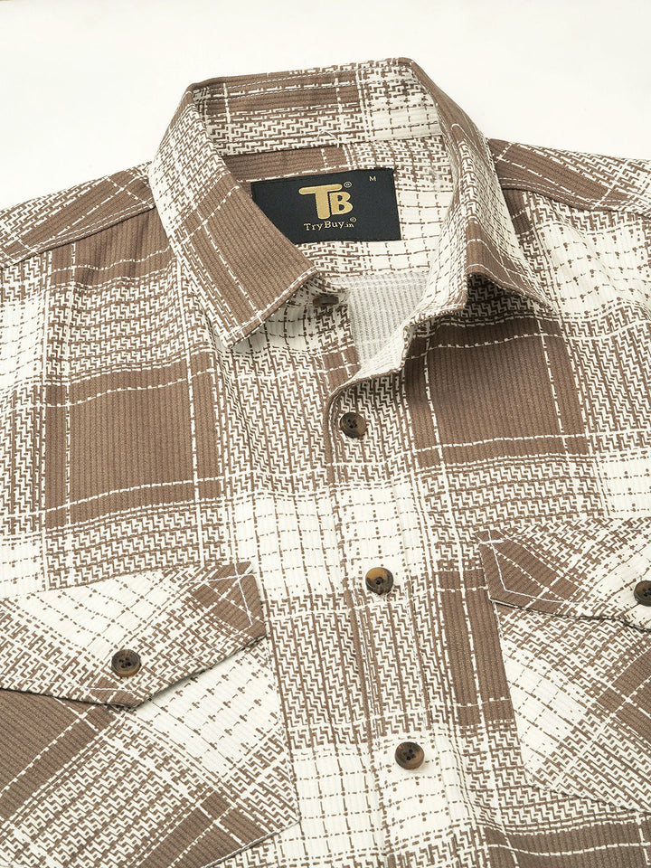 Palermo Checked Double Pocket Shirt for Men