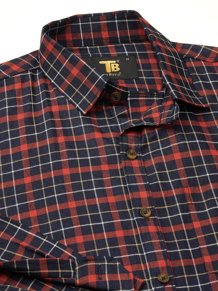 Marked Checked Cotton Shirt for Men 2