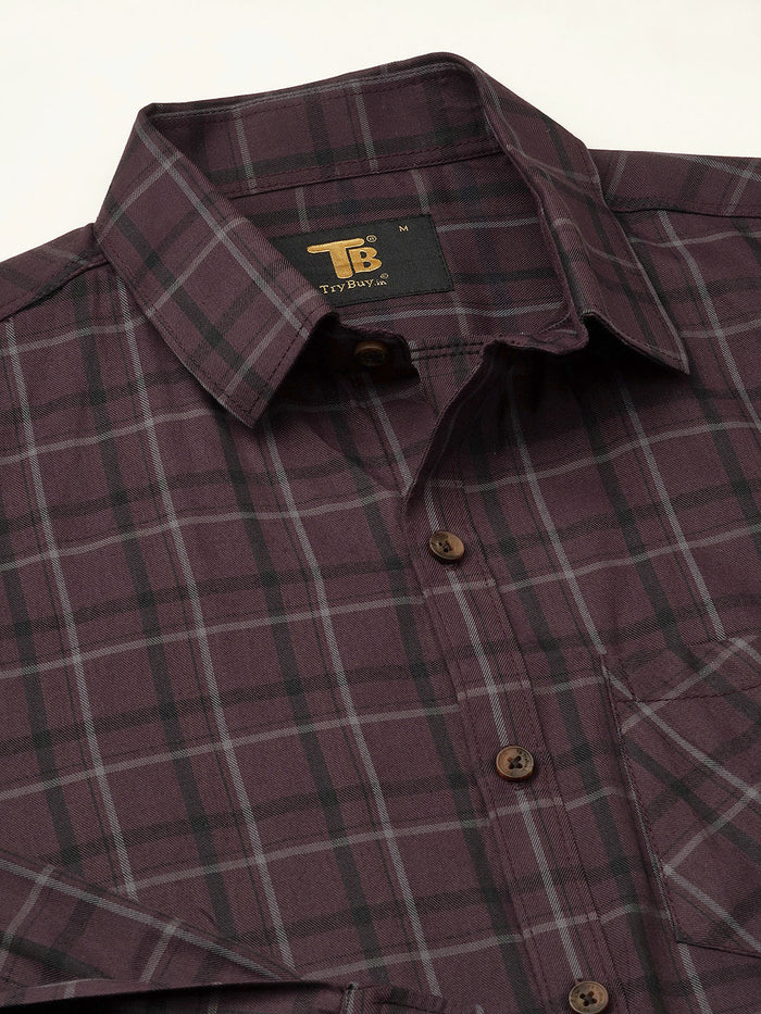 Mady Cotton Checked Shirt for Men 2