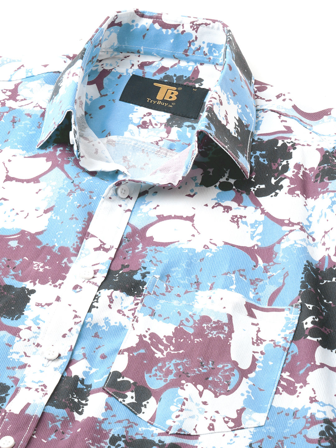 Gritty Cotton Blend Printed Shirt for Men