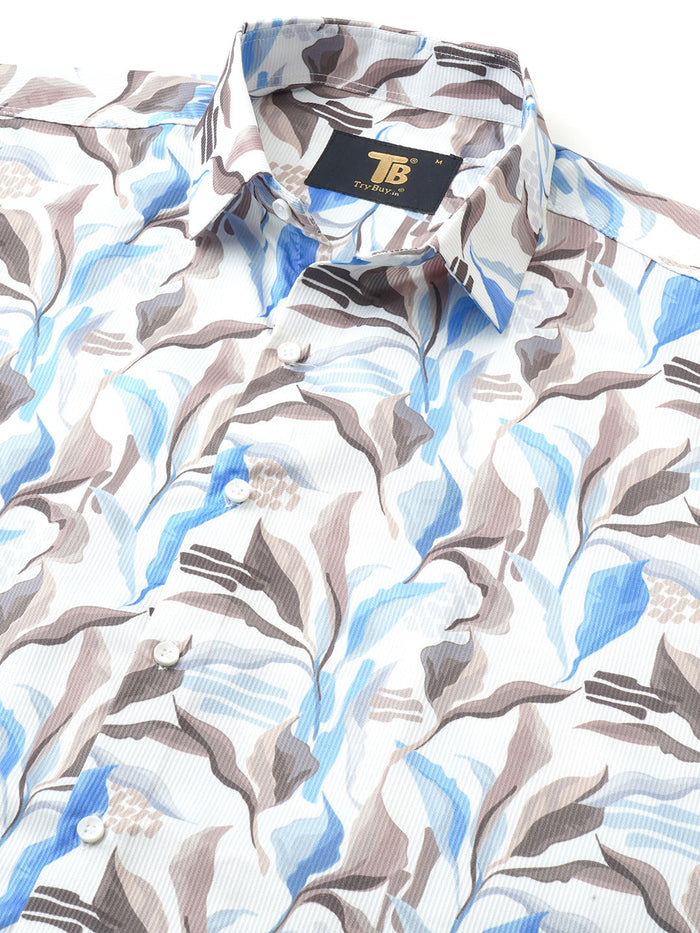 Vivid Printed Cotton Blend Shirt for Men 2