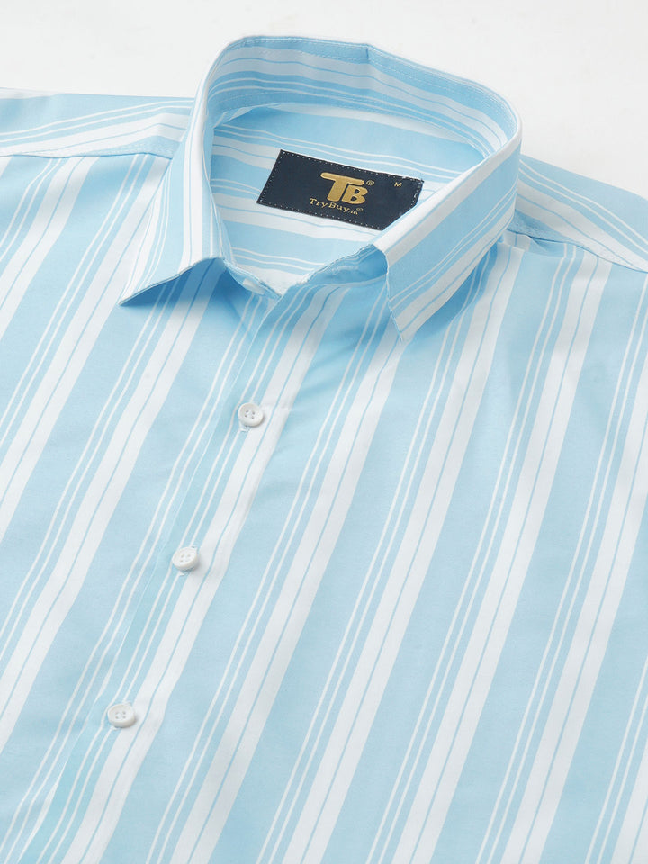 Dynamic Striped Men's Shirt