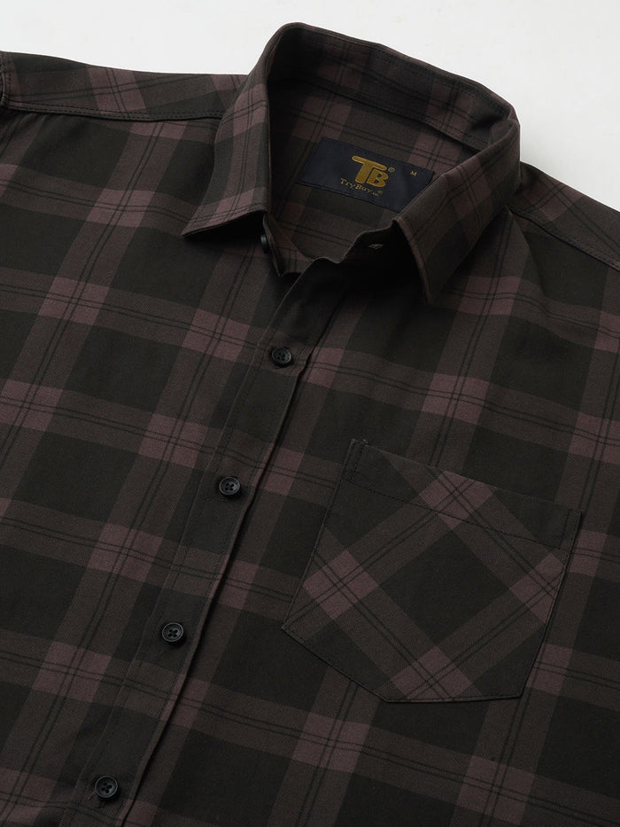 Fashionable Cotton Checked Shirt for Men 2