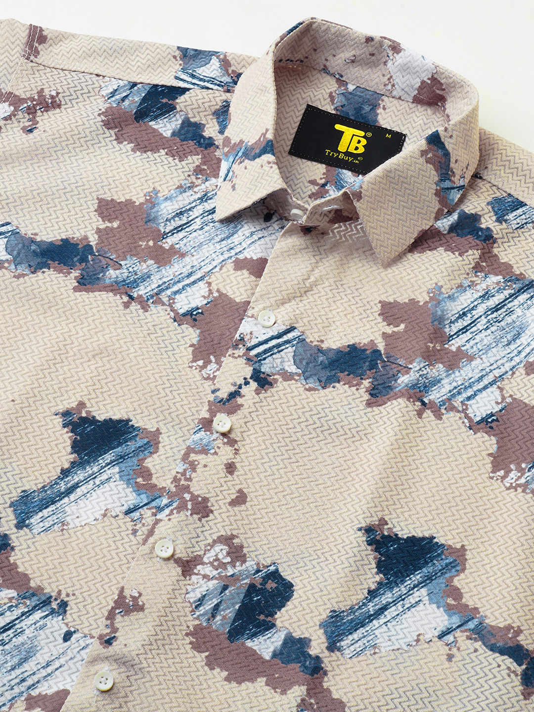 Breezy Cotton Blend Printed Half Sleeves Shirt for Men