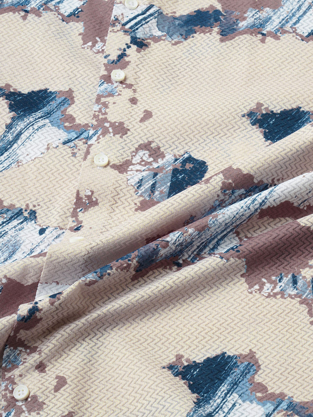 Breezy Cotton Blend Printed Half Sleeves Shirt for Men