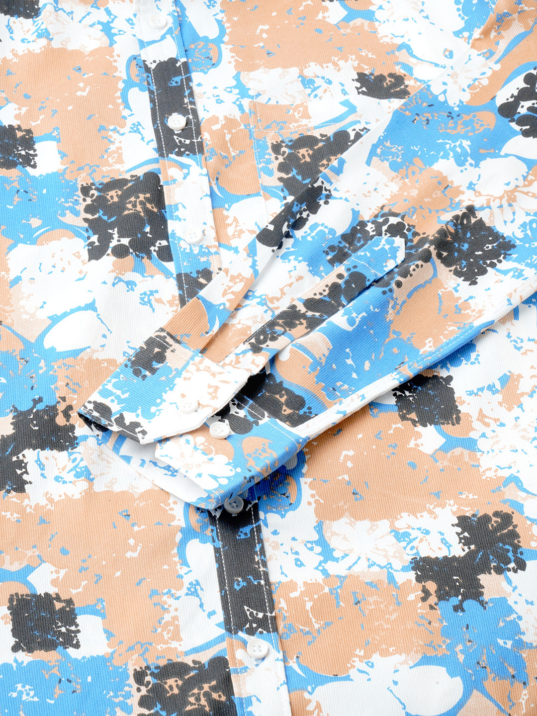 Sleek Printed Cotton Blend Shirt for Men
