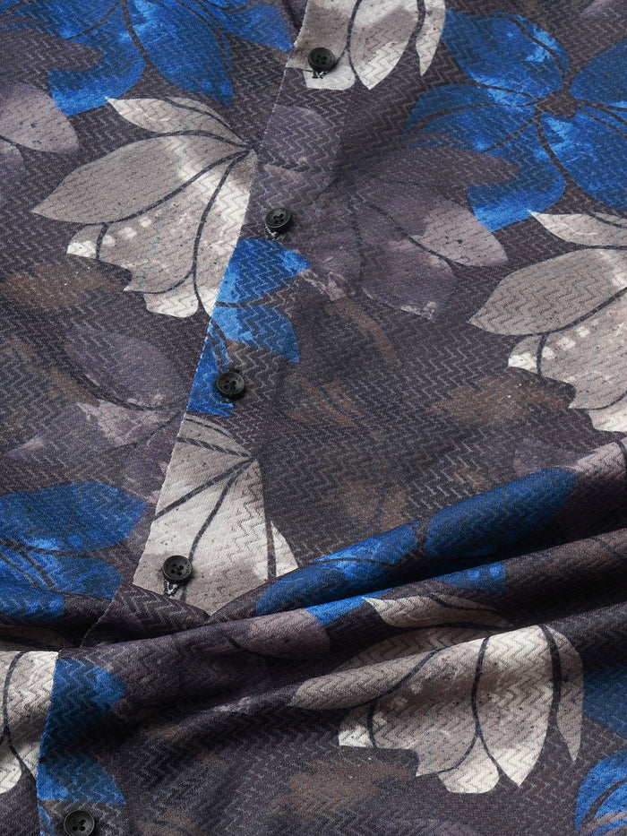 Iconic Cotton Blend Printed Half Sleeves Shirt for Men 2