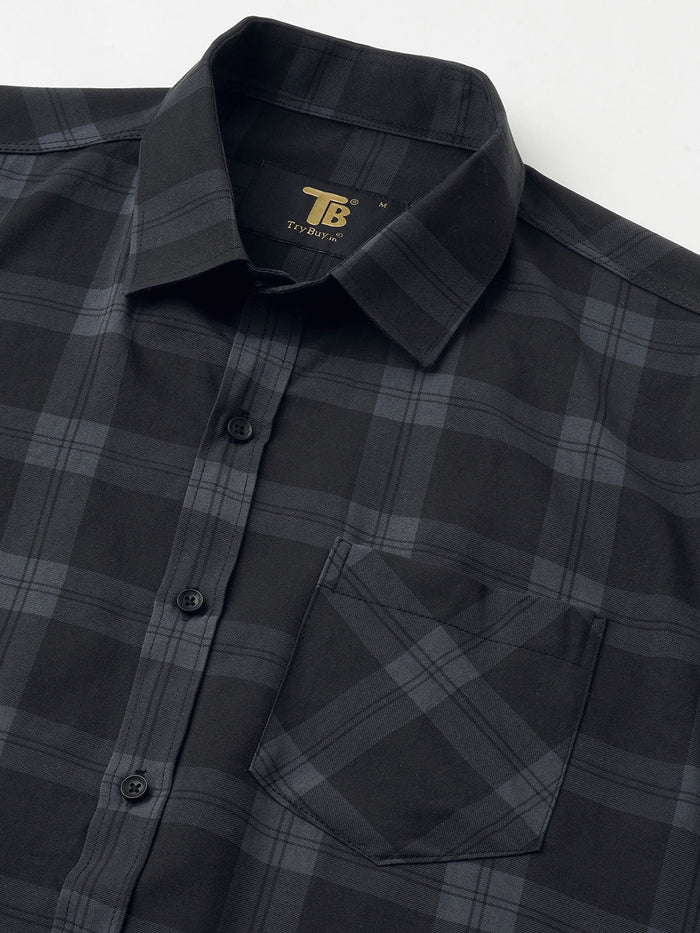 Rugged Checked Cotton Shirt for Men 2