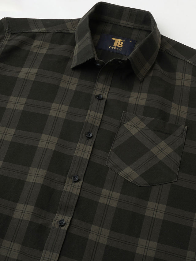 Dapper Cotton Checked Shirt for Men