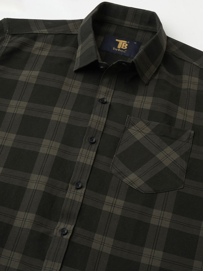 Dapper Cotton Checked Shirt for Men 2