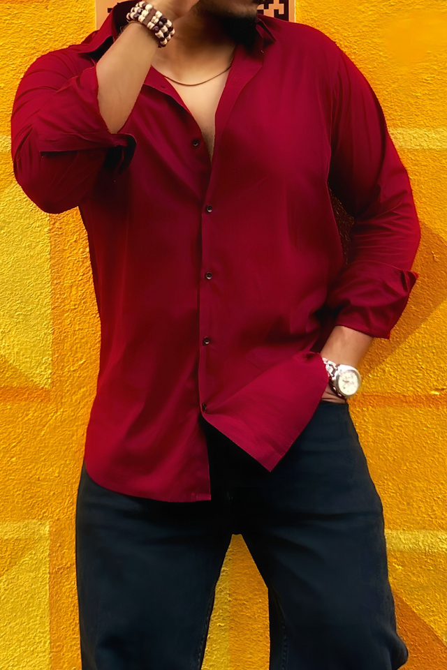 Raimen Maroon Men's Shirt — TryBuy®