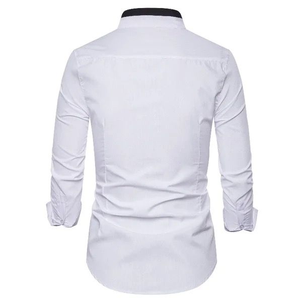 White Shirt with Black Stripes