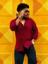 Raimen Maroon Men's Shirt 2