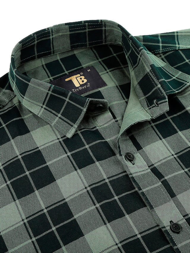 Fire Cotton Checked Shirt for Men