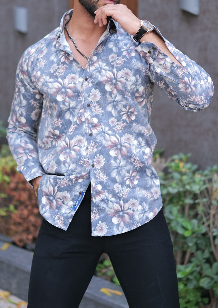 VOZIA Clore Floral Printed Shirt for Men 2