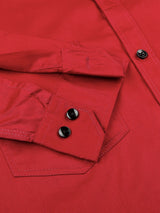 Red Double Pocket Shirt for Men 4