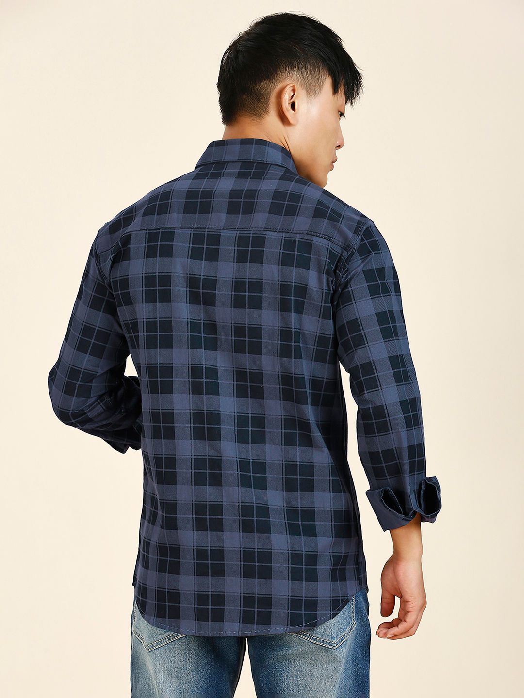 Tartan Checked Cotton Shirt for Men